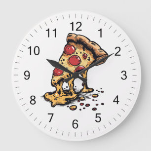 Relógio Grande Pizzaria Italiana Cozinha de Pizza ou Restaurante 