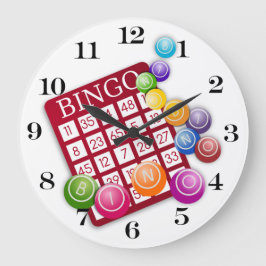 Relógio Grande Placa BINGO com BINGO Balls