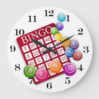 Relógio Grande Placa BINGO com BINGO Balls