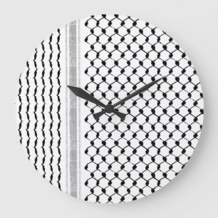 Relógio Grande Placa de Licença Personalizada de Kufiya Palestin