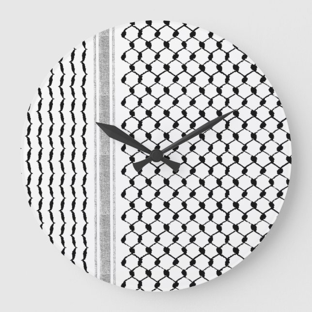 Relógio Grande Placa de Licença Personalizada de Kufiya Palestini (Frente)