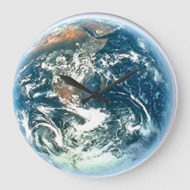 Relógio Grande Planet Earth & Night Sky Astronomy Wall Clock (Frente)