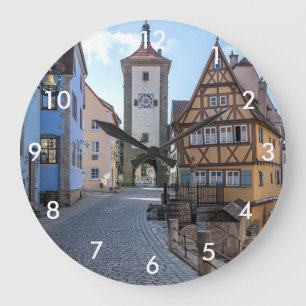 Relógio Grande Plönlein em Rothenburg ob der Tauber, Alemanha