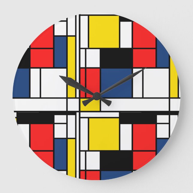 Relógio Grande Pnha este pulso de disparo do estilo de Mondrian (Frente)