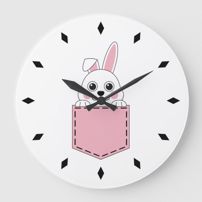 Relógio Grande Pocket Pet Bunny (Frente)