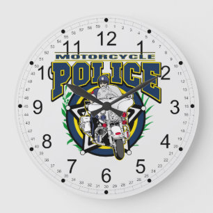 Relógio Grande Polícia da motocicleta