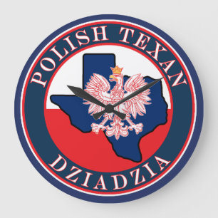 Relógio Grande Polonês Texan Dziadzia Round