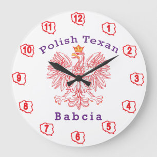 Relógio Grande Polonês Texan Eagle Babcia