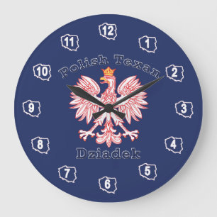 Relógio Grande Polonês Texan Eagle Dziadek