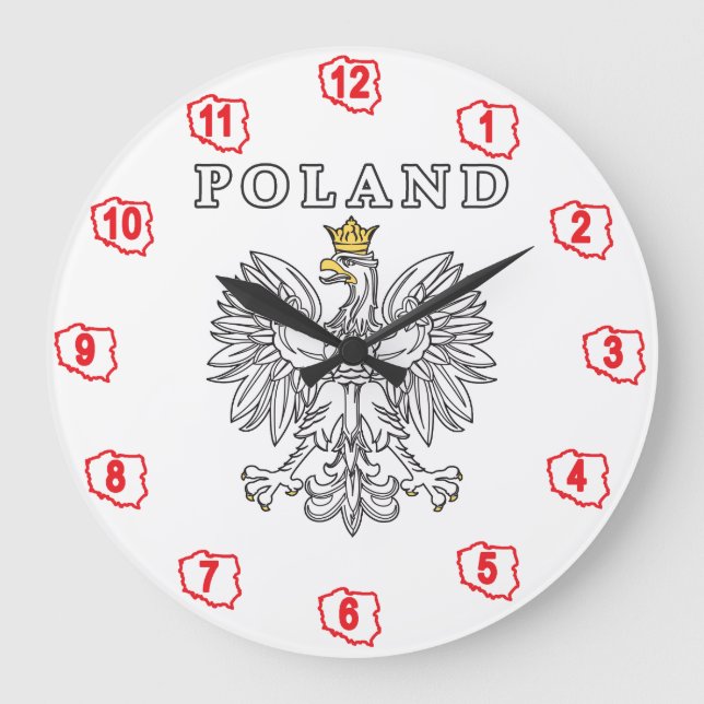 Relógio Grande Polônia com Eagle polonês (Frente)