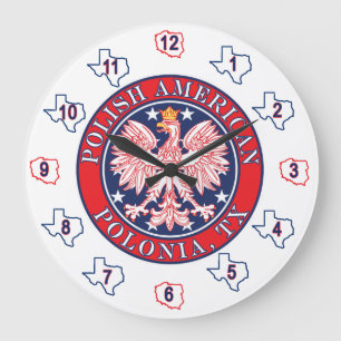 Relógio Grande Polonia Texas Polska Eagle