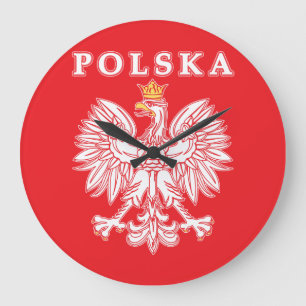 Relógio Grande Polska Com Águia Polonesa Vermelha