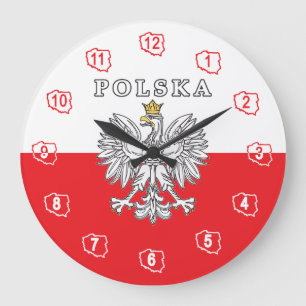 Relógio Grande Polska com Eagle polonês