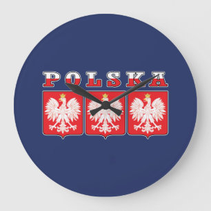 Relógio Grande Polska Eagle Flag Shields