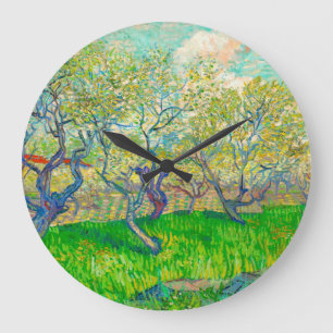 Relógio Grande Pomar Vincent van Gogh em Blossom