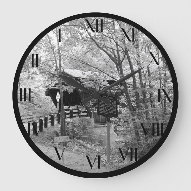 Relógio Grande Ponte coberta em Nova Inglaterra (Frente)