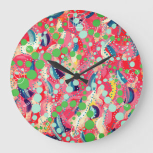 Relógio Grande Pontos felizes e Formas Reproduzíveis