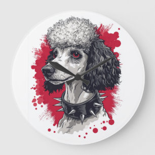 Relógio Grande Poodle Goth � Cão de Estética Escura