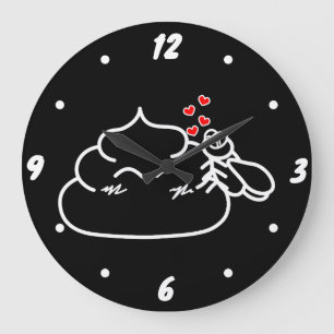 Relógio Grande Poop in Love - Brootsch the PooPoo