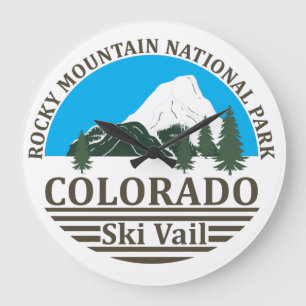 Relógio Grande pôr do sol de ski vail no estado do colorado