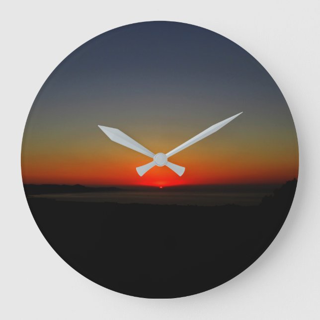 Relógio Grande Pôr do sol na água (Frente)