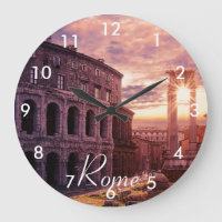 Pôr do sol sobre Roma Coliseu em Roma