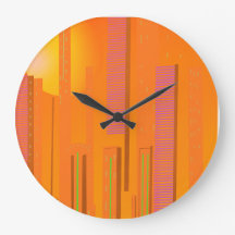 pôr do sol sobre uma cidade futurista cyberpunk
