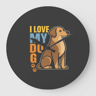 Relógio Grande Por que eu amo meu cachorro � Design Comemorativo