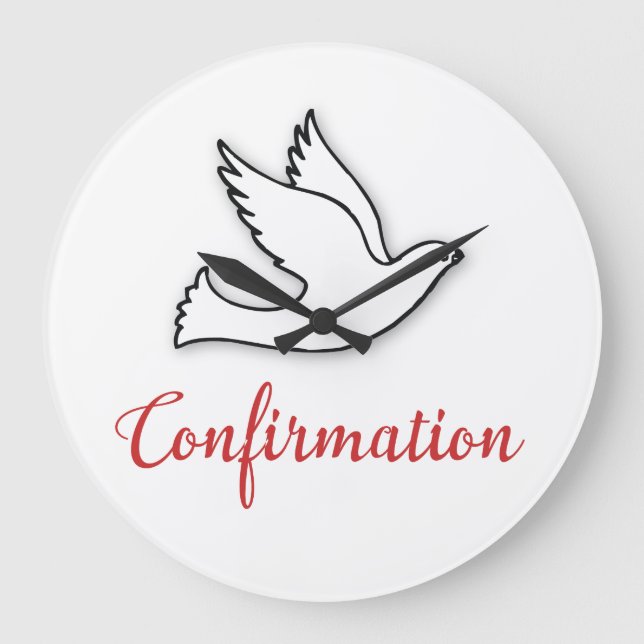 Relógio Grande Porta de confirmação de parabéns com Dourado, verm (Frente)