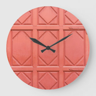 Relógio Grande Porta do Templo Tailandês: Padrões Florais Tradici