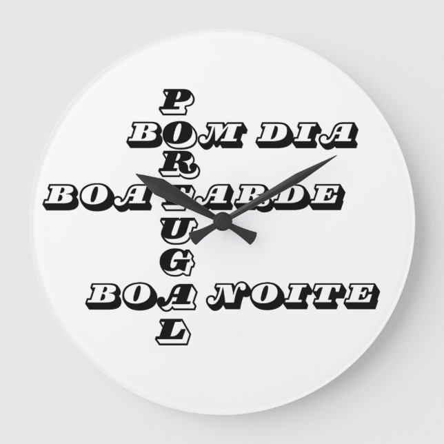Relógio Grande Portugal Bom Dia Boa Tarde Boa Noite (Frente)