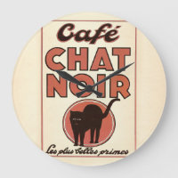 Poster francês de "bate-papo do vintage Café noir