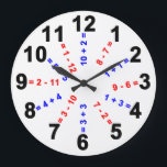 Relógio Grande Pre-Kindergarten & Kindergarten Math Clock<br><div class="desc">Pre-Kindergarten & Kindergarten Math Clock: part of the BRAINS THAT MATTER campaign.</div>