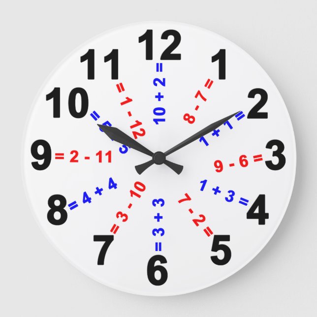 Relógio Grande Pre-Kindergarten & Kindergarten Math Clock (Frente)