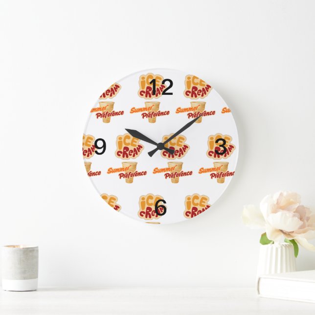 Relógio Grande preferência de verão sorvete (Lar)
