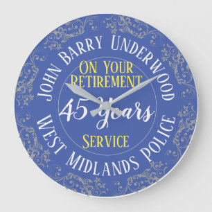 Relógio Grande Prêmio da Polícia do Reino Unido com Anos de Servi