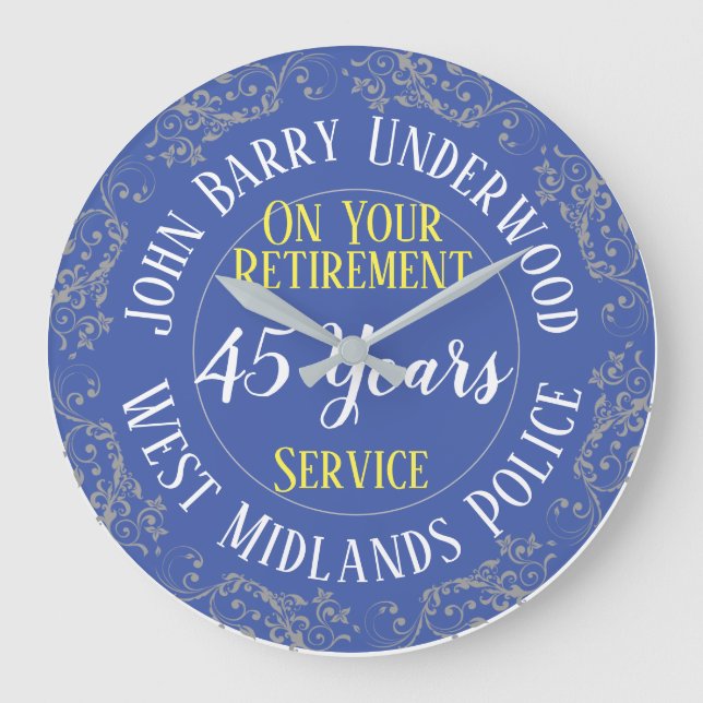 Relógio Grande Prêmio da Polícia do Reino Unido com Anos de Servi (Frente)