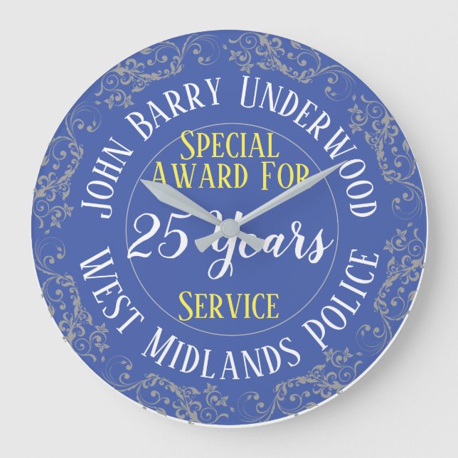 Relógio Grande PRÊMIO de longa data da polícia do Reino Unido com (Frente)