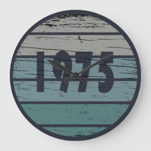 Relógio Grande Presente de aniversário vintage de 1975