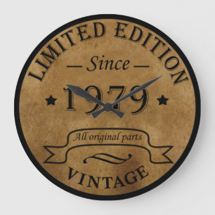 Relógio Grande Presente de aniversário vintage elegante nascido e