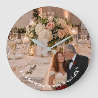 Relógio Grande Presente de Foto do Casal de Aniversário de Bodas