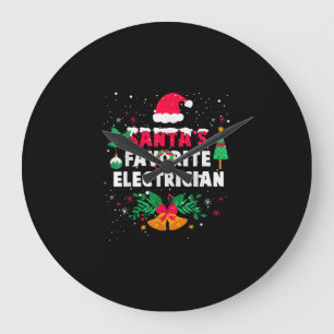 Relógio Grande Presente de Natal de Elétrico Santas Favorito