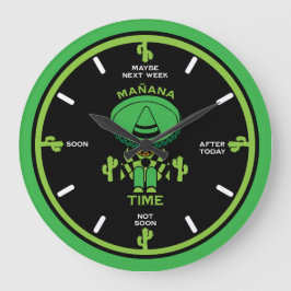 Relógio Grande Presente de Pessoa Preguiçosa Procrastinadora