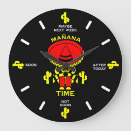 Relógio Grande Presente de Pessoa Preguiçosa Procrastinadora