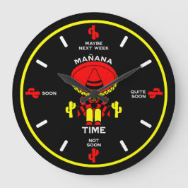 Relógio Grande Presente de Pessoa Preguiçosa Procrastinadora