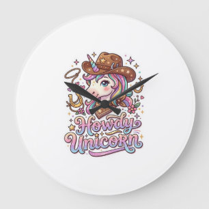 Relógio Grande Presente de Unicórnio Howdy Unicórnio Ideia de Ade