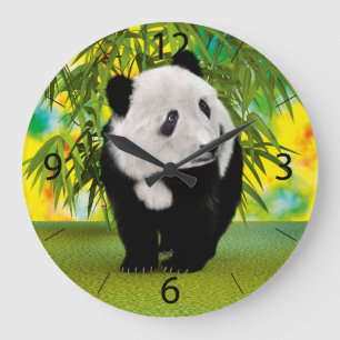Relógio Grande Presente de Urso Panda Fofinho Kawaii para Amantes