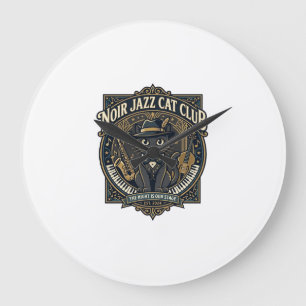 Relógio Grande Presente para Pai de Gato Jazz Noir - Clube de Gat