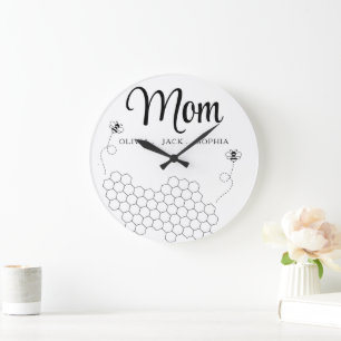 Relógio Grande Presente Personalizado De Dia de as mães Do Nome D
