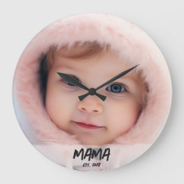 Relógio Grande Presente Personalizado de Foto da Mamãe Estabeleci